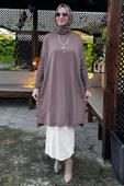 Sevda Triko Tunik Sütlü Kahve - 7