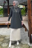 Damla Triko Tunik Haki - 6