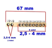 MUTLUSAN 8+2 10lu Ayaksız Delikli Nötür ve Topraklama Klemensi (Papuçsuz) - 3