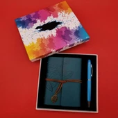 KENPAZAR Tükenmez Kalem Mavi Defter Dekoratif Hediyelik - 1