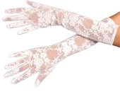 KENPAZAR Beyaz Renk Orta Boy Dantelli Eldiven - 1