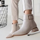 Mona Bej Cilt Topuklu Bot thumbnail 4