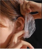 KENPAZAR 100 adet Su geçirmez kulak örtüleri su geçirmez kulak kapları duş İçin - 3