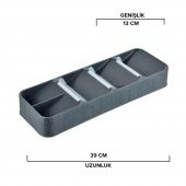 Hometarz Çekmece İçi Cepli Kaşıklık Düzenleyici Organizer Kaşıklık - 5