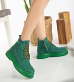 Jiwa Yeşil Süet Bağcıklı Bot thumbnail 4