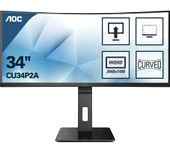 AOC CU34P2A 34 inc 1ms 100Hz 4K UHD VA HDMI DP USB Pivot Curved Monitör thumbnail 1