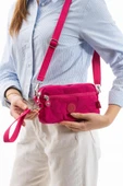 Klinkır Kumaş Mini Çapraz Askılı Kadın Çanta Yağmur Geçirmez El Askılı Çanta 20*10 Cm Mega Bag - 4