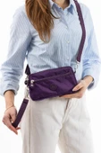 Klinkır Kumaş Mini Çapraz Askılı Kadın Çanta Yağmur Geçirmez El Askılı Çanta 20*10 Cm Mega Bag - 1