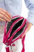 Klinkır Kumaş Mini Çapraz Askılı Kadın Çanta Yağmur Geçirmez El Askılı Çanta 20*10 Cm Mega Bag - 6