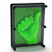 BÜYÜK BOY YEŞİL PİN ART GREEN 3-DİMENSİONAL PİN SCULPTURE VIP YEŞİL PİNART 3D ÇİVİ SANATI 21X16 CM thumbnail 1