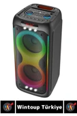 Çift Hoparlör DJ Bass AUX USB SF Kart Giriş Radyo Destek Karaoke Mikrofon Bluetooth Hoparlör - 1