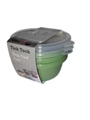 Hobby Life Tick Tock Hava Sızdırmaz Saklama Kabı 3'lü Set 3 x 250 ML Yeşil - 3