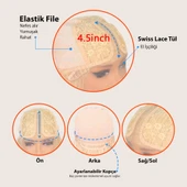 Su Dalgalı Soğuk Platin Fiber Sentetik Tül Peruk thumbnail 7