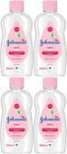 Johnsons Baby Bebek Yağı 200ML Nemlendirici (Pembe) (4 Lü Set) - 1
