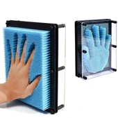 BÜYÜK BOY AÇIK MAVİ PİN ART 3-DİMENSİONAL PİN SCULPTURE VIP AÇIK MAVİ PİNART 3D ÇİVİ SANATI 21X16 CM - 1