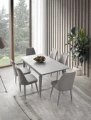 KESTEL MDF AÇILIR YEMEK MASASI+6 SANDALYE - 1