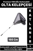 Premium Profesyonel Hobi Kıyı Av Balıkçı TOR AĞLI Katlanabilir OLTA KELEPÇESİ 150 Cm - 1