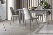 KESTEL MDF AÇILIR YEMEK MASASI+6 SANDALYE - 2