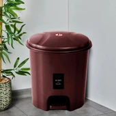 Motek Elit Pedallı Plastik Çöp Kovası İç Kovalıı 22 Lt-Mürdüm - 1