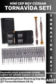 Premium Kompakt Cep Boy 1 Tornavida Kalemi 24 Uç Elektronik Tamirat Cüzdanlı Mini Tornavida Seti - 1