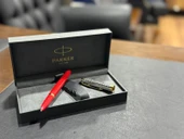 Parker 51 Premium Kırmızı GT Altın Tasarımlı Dolma Kalem - 6