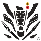 Honda PCX125 2021-2024 ile Uyumlu Kaydırmaz 6D Karbon 27 Parça Tank Pad Seti GC19 thumbnail 1