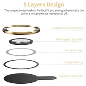 iPhone 14 Pro / iPhone 14 Pro Max Raze Metal Kamera Lens Koruyucu - 11