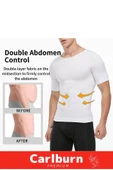 Bel Göğüs Dik Duruş Jinekomasti Toparlayıcı Erkek Göbek Sıkılaştırıcı Kısa Kol Korse Atlet 3 Adet thumbnail 4