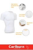 Bel Göğüs Dik Duruş Jinekomasti Toparlayıcı Erkek Göbek Sıkılaştırıcı Kısa Kol Korse Atlet 3 Adet thumbnail 6