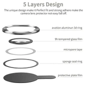 iPhone 14 Pro / iPhone 14 Pro Max Raze Metal Kamera Lens Koruyucu - 6