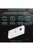 Bix Pb201 20000mah 22.5w 3 Çıkışlı Usb Qc 4.0 Type-c Pd Lcd Göstergeli Powerbank Beyaz - 2