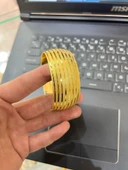 22 AYAR GOLD RENK 3CM GENİŞ CNC BİLEZİK ( ADET FİYATIDIR ) - 3