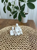 Dekoratif Obje Biblo Heykel Beton Iki Çocuklu Aile Set - 2