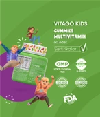 Vitago Kids Gummies Multivitamin Multimineral İçeren 60 Adet Çiğnenebilir Gummy Jel - 4