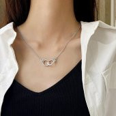 Freedom Özgürlük Kelepçe Gri Metal Hediyelik Zincirli Kolye Takı thumbnail 1