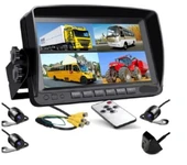 QUAD MONİTÖR AD-74 7" EKRAN 4 KAMERALI HAZIR SİSTEM 256GB HAFIZA KARTI DESTEĞİ İLE DÖNGÜSEL KAYIT - 1