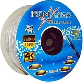 İRONSTAR 6401 RG6U4 64 TEL 100 METRE ANTEN KABLOSU 100MT TOPKABLO-W64 - 1