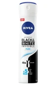 Nivea Kadın Sprey Deodorant Black&white Invisible Pure 150ml,48 Saat Anti-perspirant Koruma thumbnail 4