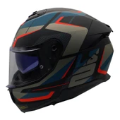 LS2 STREAM 2 ROAD MAT SİYAH-GRİ-MAVİ-KIRMIZI KASK thumbnail 2