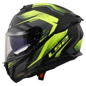 LS2 STREAM 2 FURY MAT SİYAH-GRİ-NEON SARI KAPALI KASK FULL FACE thumbnail 2