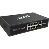 ALFA P208 8+2 10/100/1000Mbps SMART TAMAMI GİGABİT POE SWITCH - 1