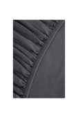 Penye Tek Kişilik Lastikli Çarşaf Koyu Gri 120 X 200 - 2