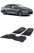 Toyota Corolla 2019-2024 Arası 3d Havuzlu Araca Özel Paspas Takımı - 1