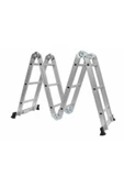 ONESTAR  12 Basamak Akrobat Merdiven 370 Cm 4x3 Katlanır Çok Amaçlı Alüminyum Merdiven Eldiven Hediyeli - 1