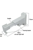 FIRAT Seval Korniş Perde Rayı Ayağı L Ayak Duvara Montaj Aparatı Korl001 - 2