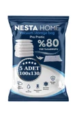 NESTA HOME  Pro Pratic 5 Adet Mega Boy 100x130 Cm Vakumlu Hurç Vakumlu Poşet,torba,düzenleyici Saklama - 1
