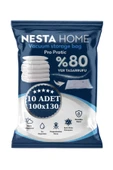 NESTA HOME  Pro Pratic 10 Adet Mega Boy 100x130 Cm Vakumlu Hurç Vakumlu Poşet,torba,düzenleyici Saklama - 1