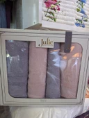 JULİE ARYA HAMAM SETİ GRİ-PEMBE thumbnail 2