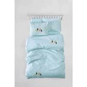 TÜRKİZ NAKIŞLI BEBEK NEVRESİM TAKIMI ÖRDEK MİNT - 3