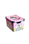 Style Box Retro Unicorn Desenli 20 L Dekoratif Oyuncak ve Saklama Kutusu - 4